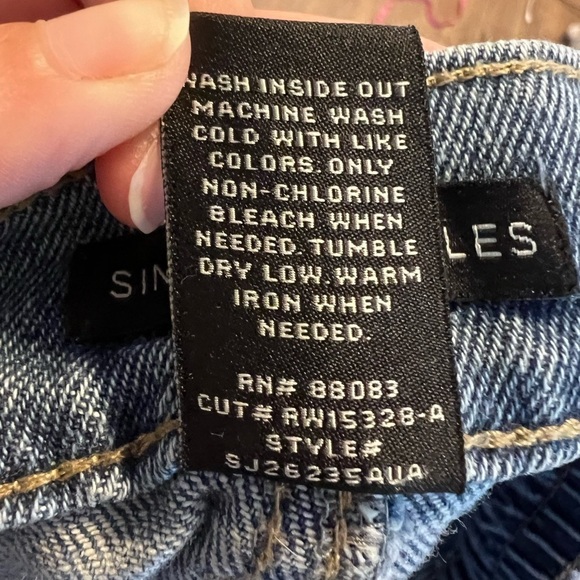 Sincerely Jules Elastic Waist Straight Leg Jean Trouser - Picture 5 of 5